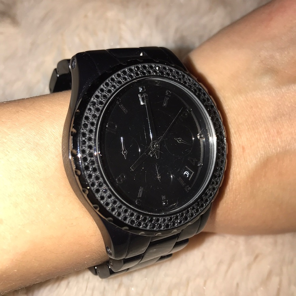 Black bezzled Michael Kors watch